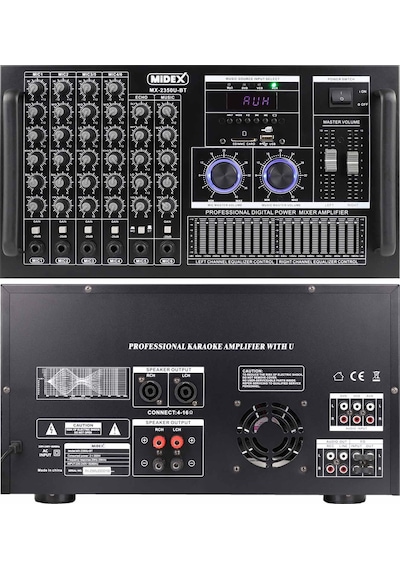 Midex Mx-2350U Ekolayzer'Lı Stereo Power Mikser Anfi 2X350 Watt 4