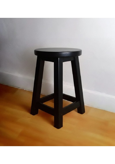 Ahşap Tabure 45 Cm / Arbrestore Siyah