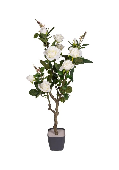 Yapay Gül Ağacı Yeşil-beyaz 96 Cm.