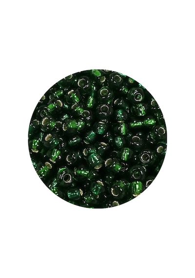 Dökme Cam Kum Boncuk 8/0 3 Mm - 60 Gram - Şeffaf Asker Yeşili - Bnc218