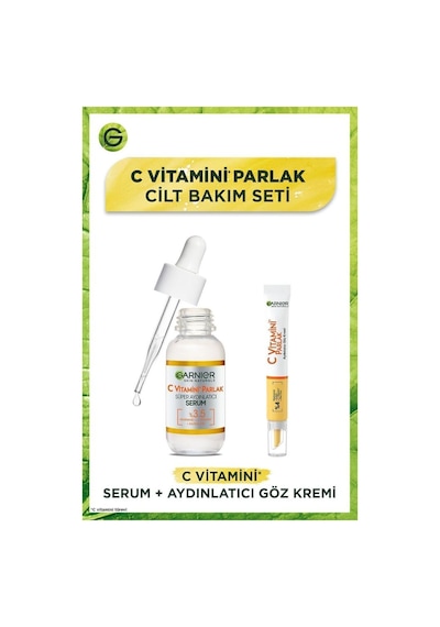 Garnier C Vitamini Parlak Aydınlatıcı Göz Kremi 15ml + Süper Aydınlatıcı Serum 30ml pktcvtmngzkrmsrm-9492