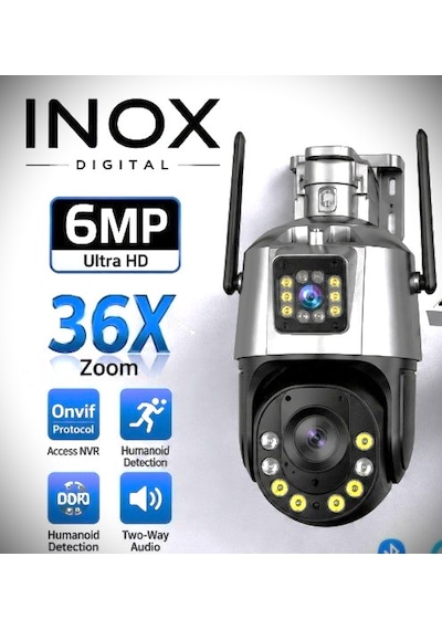 Inox-215 Wıfı+4g Dual İki Lens 36x Zoom Ptz Kamera Solar Panel Yok