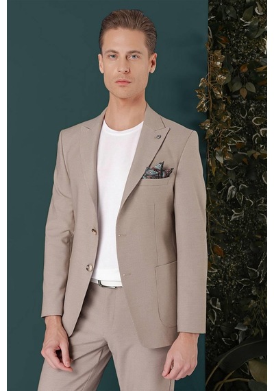 Efor C 659 Slim Fit Bej Spor Ceket Bej