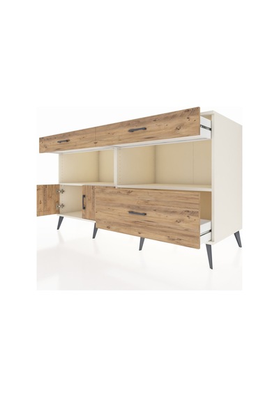 Kronos Konsol 2 Raflı 3 Çekmeceli 2 Kapaklı 176x59x99 Aytaşı-çam Aytaşı-çam