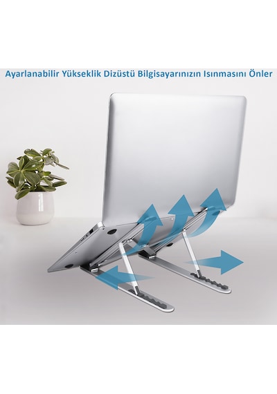 Laptop Stand Apple Uyumlu MacBook Notebook Katlanabilir Metal Stand