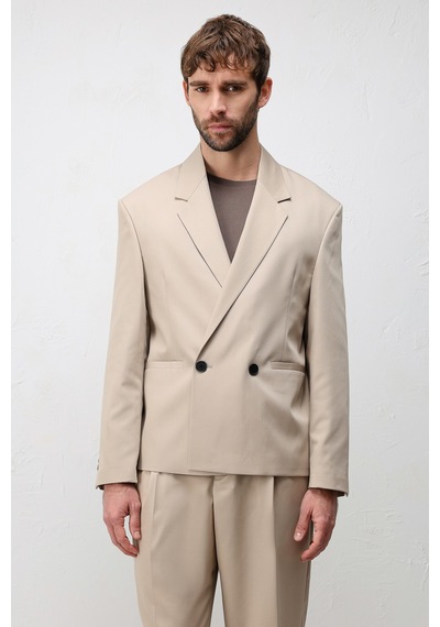 Antioch Relaxed Fit Erkek Blazer Ceket Taş