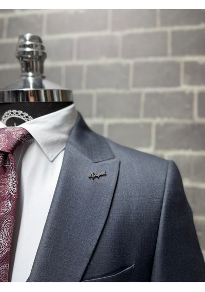 Dupont Classics Erkek Slim Fit 6 Drop Sivri Yaka Yelekli Filafil Çift Yırtmaç Takım Elbise Koyu Lacivert Dupont Classics Erkek Slim Fit 6 Drop Sivri Yaka Yelekli Filafil Çift Yırtmaç Takım Elbise Koyu Lacivert