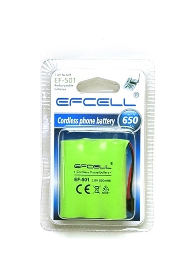 Dünyasaatelektronik Efcell 3.6V 650 Mah Ni-Mh Şarjlı Telsiz Telefon Pili Ef-501