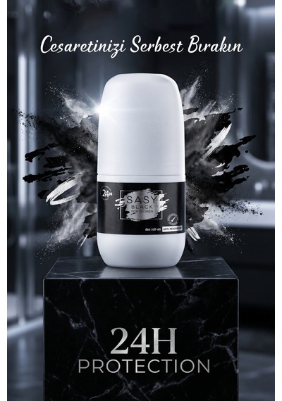Sasy Black Antiperspirant Deo Doğal Içerikli Kadın Roll On 50 Ml