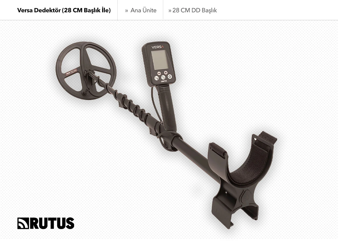 Rutus Versa Dedektör 28cm Dd Başlık İle Metal Dedektörü