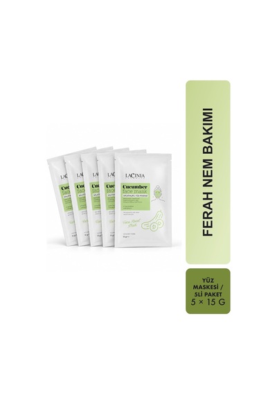 Tr Cucumber Salatalık Yüz Maskesi, 5x15 Gr, Kağıt Yüz Maskesi