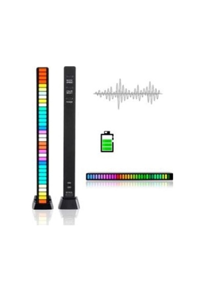 Rgb Sese Duyarlı Müzik Ses Ritim Işığı Taşınabilir Ev-araba-masaüstü Ekolayzer Led Çubuk Lamba