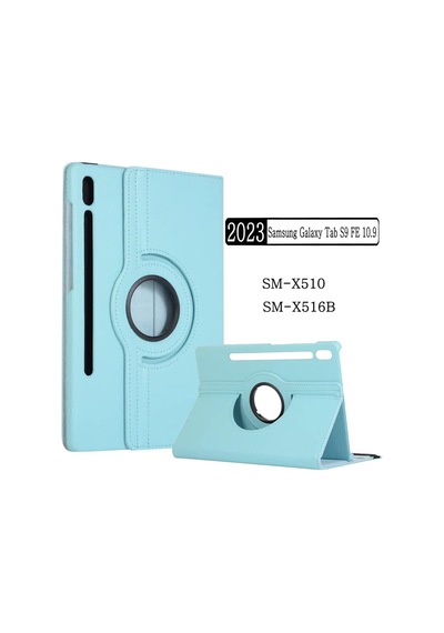 Samsung Galaxy Tab S9 Fe 10.9 Inç Tablet Uyumlu Kılıf 360 Dönebilen Deri Leather New Style Case Kılıf