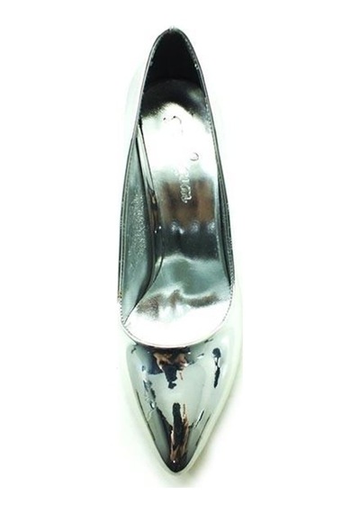 Çarıkçım Stiletto Kadın Ayakkabı Gümüş-Ayna 61 700