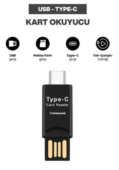 Sprange Sr-02 Usb To Type-c Kart Okuyucu