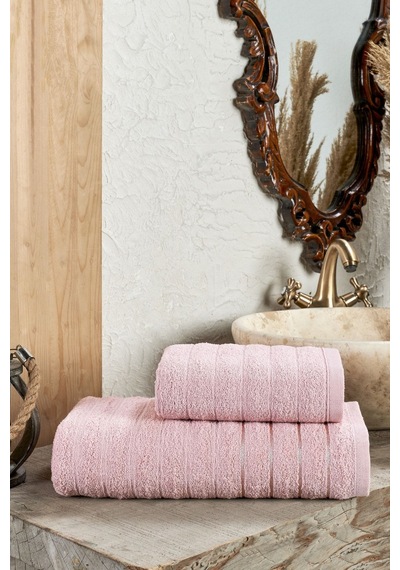 Veramoni Fluffy 2'li Banyo Havlu Seti - Pudra