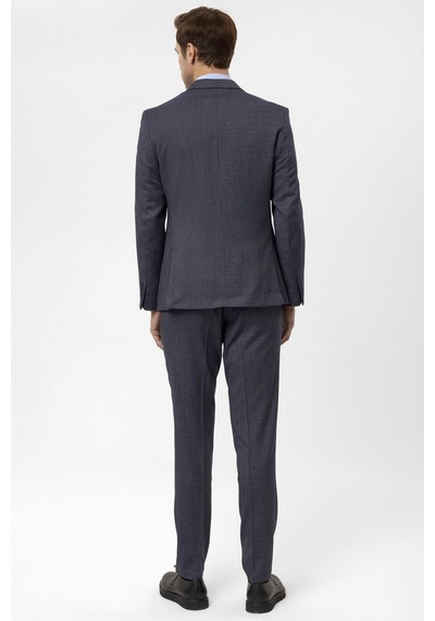 Süvari Lacivert Slim Fit Armürlü Sivri Yaka 6 Drop Klasik Takım Elbise-35496 Lacivert Süvari Lacivert Slim Fit Armürlü Sivri Yaka 6 Drop Klasik Takım Elbise-35496 Lacivert
