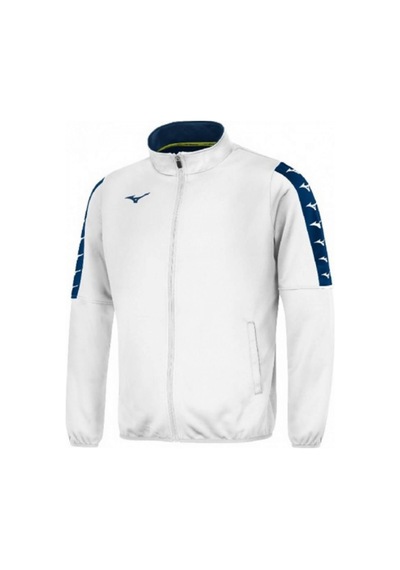 Mizuno Nara Track Jacket Erkek Sweat Beyaz/Lacivert Beyaz - Lacivert