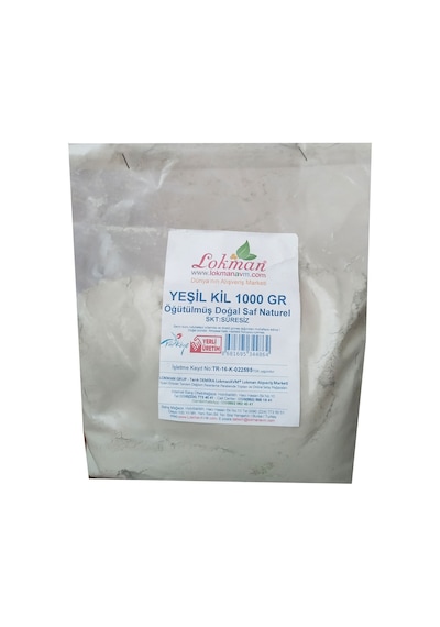 Lokman Yeşil Kil Öğütülmüş Doğal Saf Naturel 1 KG