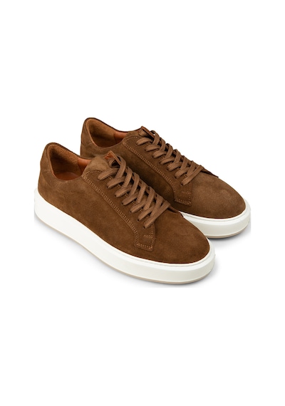 Deery Erkek Hakiki Süet Taba Renk Sneaker Ayakkabı - E4182mtbae01 Taba
