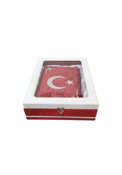Kuran-ı Kerim Kadife Kaplamalı Özel Çantalı Diyanet Mühürlü