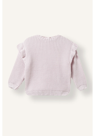 Defacto Bisiklet Yaka Triko Basic Kazak Kız Bebek F2627a526wnbr479 Bordo-br479