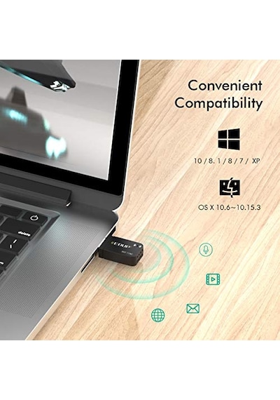 Edup Ac 1300 Mbit/s Usb Wlan Adaptörü, Çift Bant Wifi Stick 2.4g/5ghz Usb3.0 Adaptör Kablosuz Ağ Alıcısı Wifi Do