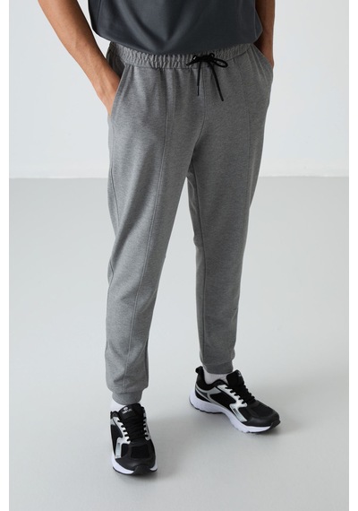 Tommy Life Gri Melanj Pamuklu Yumuşak Dokulu Comfort Fit Nakışlı Erkek Jogger - 82123 GB MELANJ