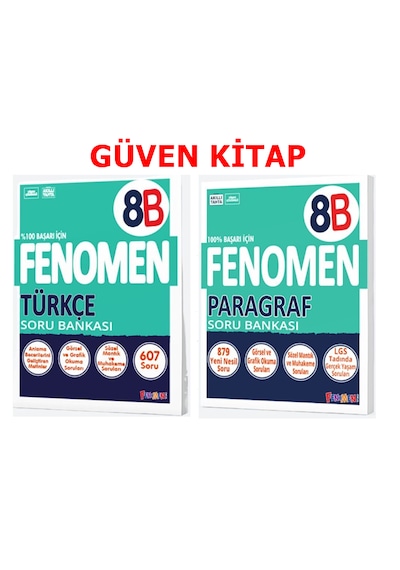 Fenomen Yayınları 8.sınıf Paragraf Ve Türkçe B Soru Bankası Seti