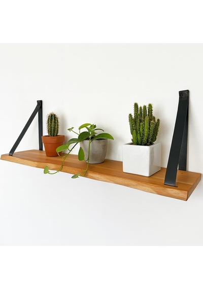Duvar Rafı, Dekoratif Duvar Rafı, Masif Kayın Modern Duvar Rafı - 80 Cm Diğer