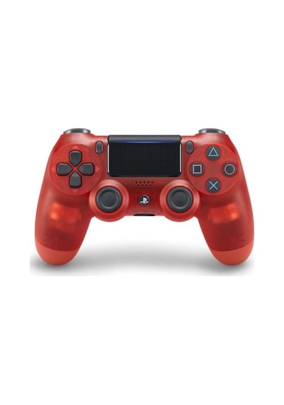 PS4 Uyumlu Joystick Oyun Kolu V2 Kırmızı Şeffaf