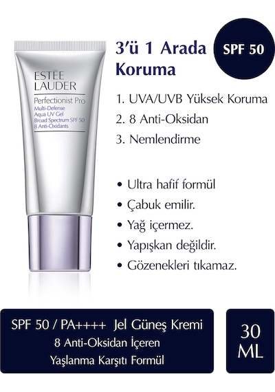 Estee Lauder Perfectionist Pro SPF50/PA++++ 8 -Oksidan İçeren  Karştı 30 ML