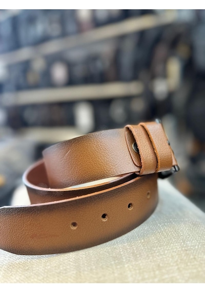 Trg Polo Taba 4 Cm Deri Erkek Kemeri- 120