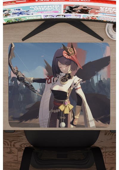 Kujou Sara Genshin Impact Anime Oyuncu V2 - 48x40 Xl Gaming Mouse Pad Fare Altlığı