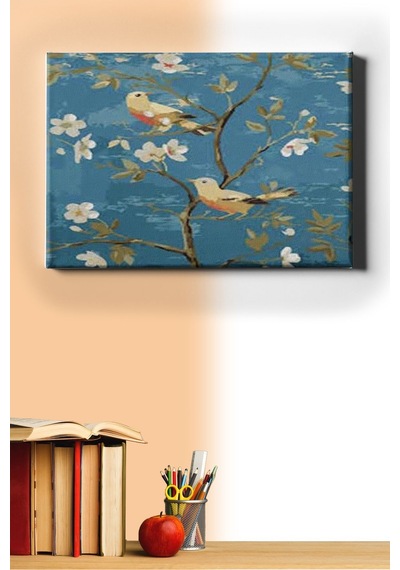 Webstyle Sayılarla Boyama Seti Kasnaklı Baharda Kuşlar 2 40 X 50 Cm