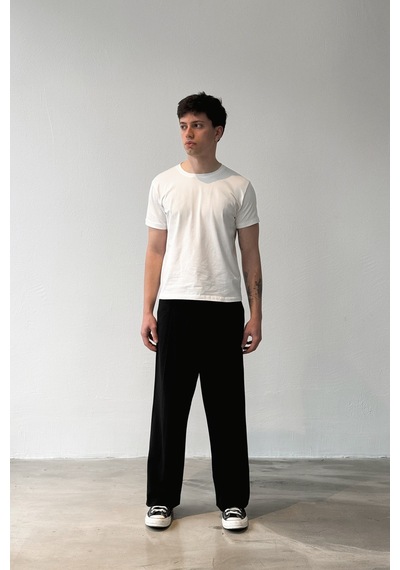 Flaw Basic Baggy Pantolon-29173 Siyah