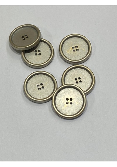 İtalyan Trençkot, Ceket Düğmesi Takımı 6 Lı Set /mat Gümüş Gold Efektli / 2 Cm