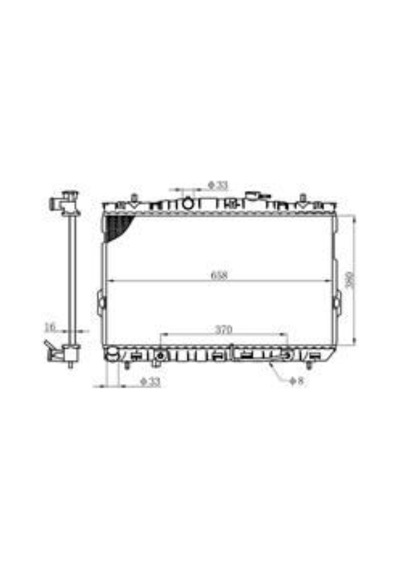 ORIS BHY006016 Radyatör Brazing Elantra 00 Ac Klimasız Otom 380X658X16