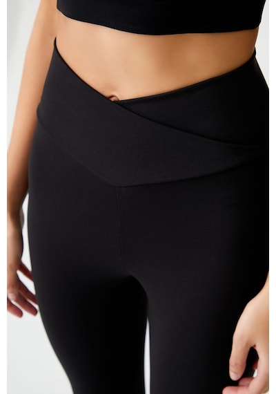 Los Ojos Siyah Çapraz Bel Detaylı Cross Waist Tayt Envelope Envelope Siyah Envelope Siyah