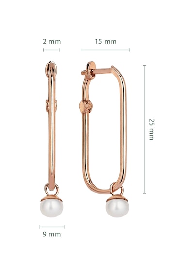 Reis Kuyumculuk T10000 Pearl Line Mini Altın  Küpe