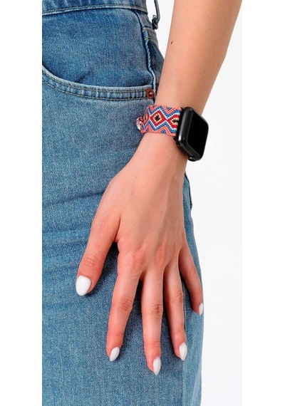 Hippi Anatolia Gümüş Örgü Apple Uyumlu Watch  Kordonu - 38-40-41 Mm