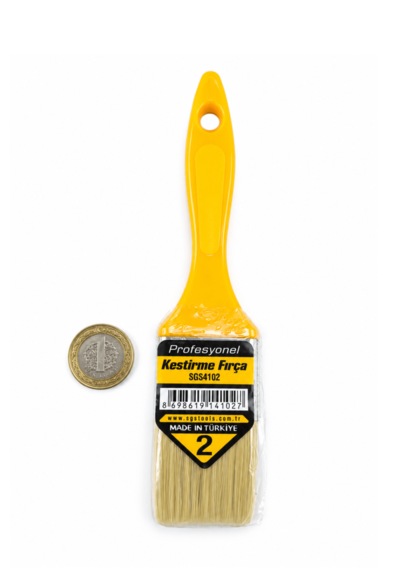 Kestirme Boya Fırçası No.2 - 4,5 Cm Plastik Saplı