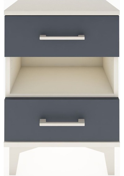 Arges Komodin Tek Raflı 2 Çekmeceli 44x30x64 Aytaşı-antrasit Aytası