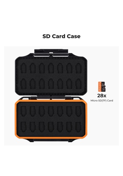 K&f Concept Hard Case Mikcro Sd Kart Çantası - 28 Kart Kapasiteli Black