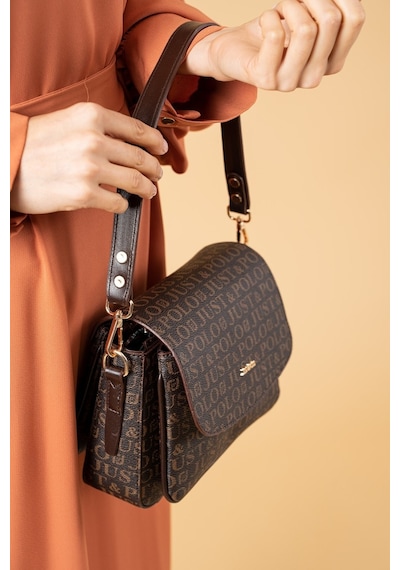 Just Polo Kadın Iki Askılı 3 Bölmeli Omuz Ve Çapraz Çantası Kombin 02185-mh Kahve