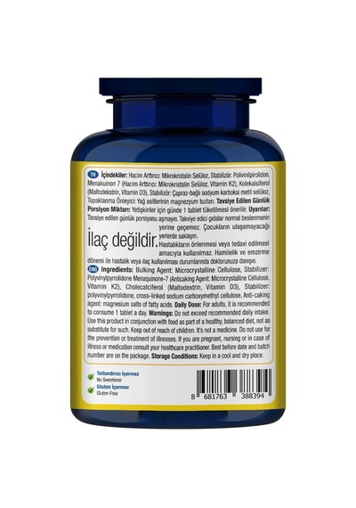 One Up D3 + K2 Vitamini 120 Tablet Aromasız