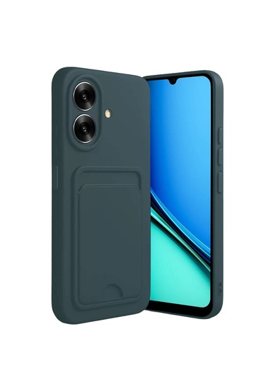 Newface Realme Note 60 Kelvin Kartvizitli Silikon - Koyu Yeşil Diğer