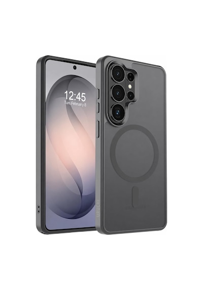 Güçlü Manyetik Telefon Kılıfı, Mag-safe İle Uyumlu Askeri Düzey Düşme Koruması Güçlü Silikon Kenarlar İnce Yarı Saydam Mat Koruyucu Kılıf Gri, S26 Ultra Sku: Zeusb0h3w2pk74 1