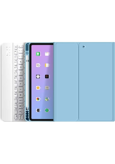 Samsung Galaxy Tab A8 Sm-x200 10.5 Inç Tablet Uyumlu Bluetooth Klavyeli Kılıf Türkçe Klavye Kılıf