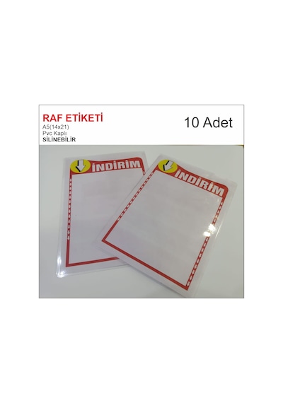 Raf İndirim Etiketi a5 10 Adet